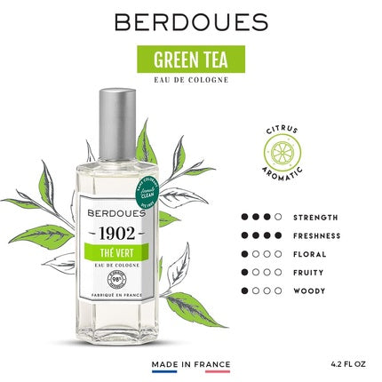 Eau de Cologne Berdoues 1902 Green Tea, Verde, 4.2 fl.oz.
