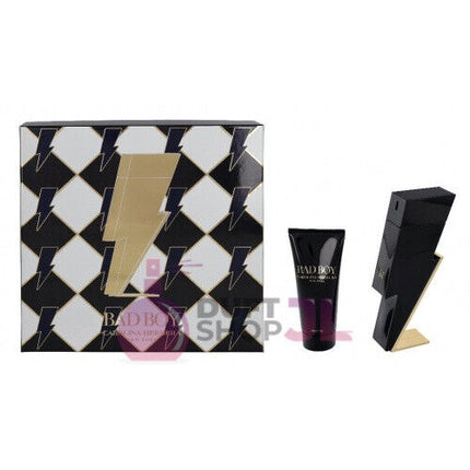 Set parfum Carolina Herrera Bad Boy, 100ml + gel de duș 100ml, pentru bărbați
