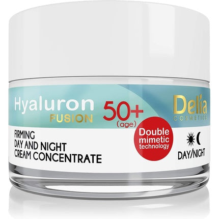 Cremă Față Delia 50+ Acid Hialuronic 50ml Alb