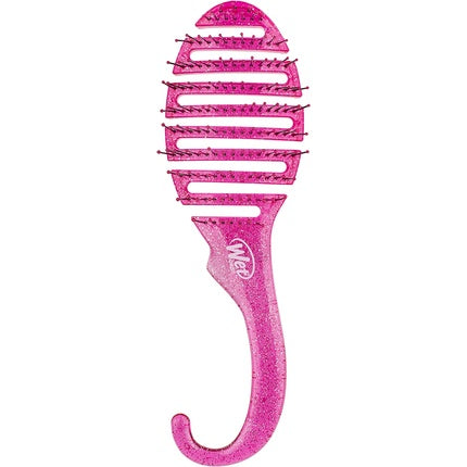 Perie păr, Wet Brush, Shower Detangler, roz sclipici