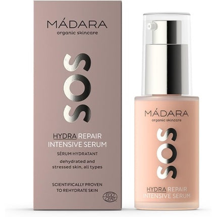 Serum reparare intensivă, Mádara, SOS Hydra, 30ml, negru
