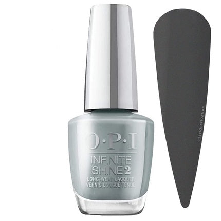 Vernis de unghii OPI Infinite Shine - Suzi Talks With Her Hands, Culoare gri-verzui, Capacitate 15ml