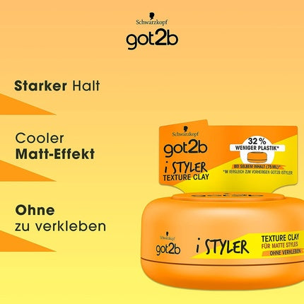 Cremă modelatoare, Got2b, iStyler, 75ml, portocalie