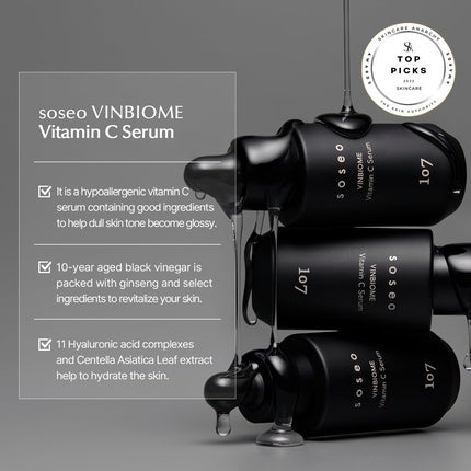 Serum Vitamin C, 107, VINBIOME Vitamin C Serum cu Antioxidanți, Ginseng, Niacinamidă