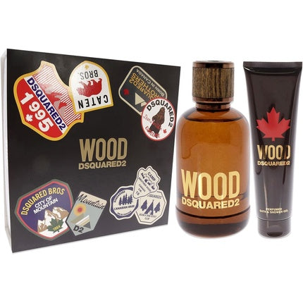 Set cadou parfum bărbătesc, Dsquared2 Wood, 2 piese