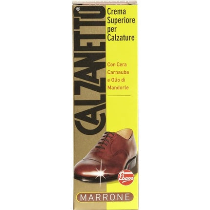 Crema pentru pantofi Calzanetto Marrone, Ceară de Carnauba și Ulei de Măsline, 40ml