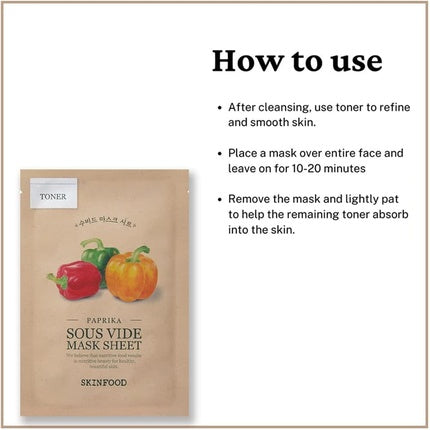 Sheet Mask Skinfood Paprika, 18g, Toner