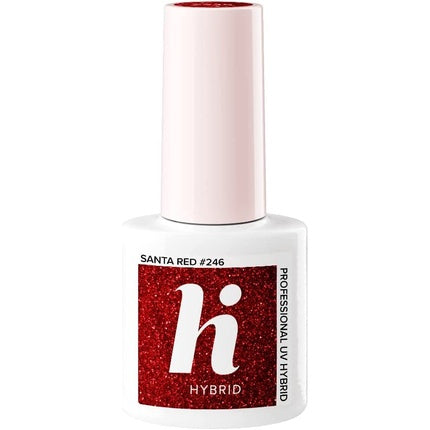 Lac Gel, Hi Hybrid, Santa Red 246, sclipici 5ml
