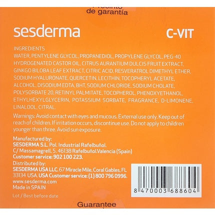Serum Vitamina C, Sesderma, C-VIT, 5x7ml, ambalaj portocaliu