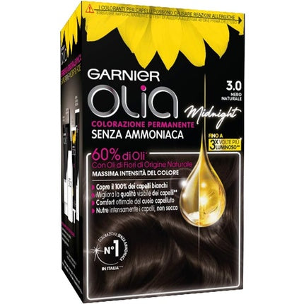 Vopsea de păr permanentă, Garnier Olia, Nero Naturale 3.0