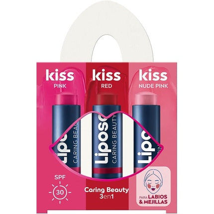 Balsam pentru buze Liposan Caring Beauty 3 în 1 și fard de obraz