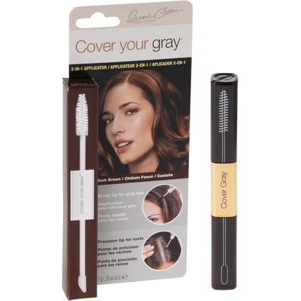 Creion pentru Acoperirea Firelor Albe, Cover Your Gray, Dark Brown, Design 2-in-1