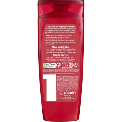 Șampon L'Oréal Paris Elvive Colour Protect, 400ml, roșu