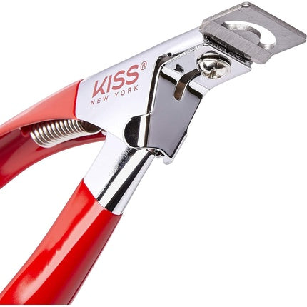 Cleste unghii false Kiss, maner rosu ergonomic