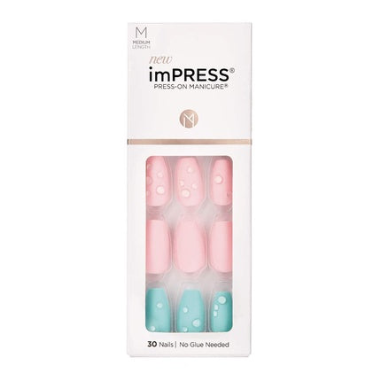 Unghii false, Kiss imPRESS Dew Drop, set 19g