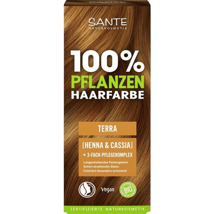 Pudră vopsea de păr vegetală Sante Naturkosmetik Terra 04, 130 g