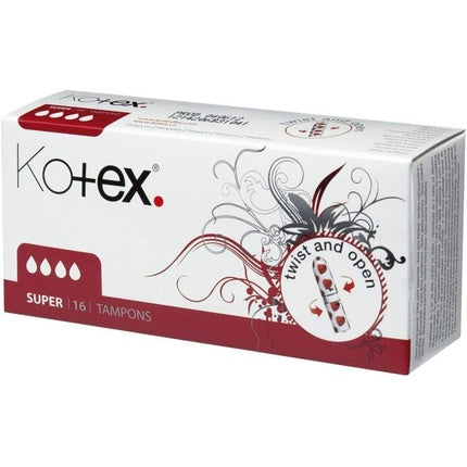 Tampon Kotex Super, alb, 16 buc