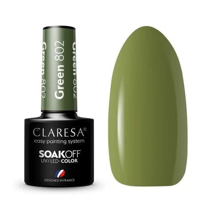 Lac de unghii UV, Claresa, 802, verde, 5ml