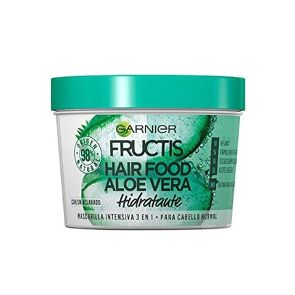 Mască de păr, Garnier Fructis Aloe Vera Hair Food, 3 în 1 hidratantă pentru păr normal și uscat, 390ml