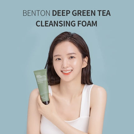 Spumă de curățare pentru față Benton Deep Green Tea, 120g
