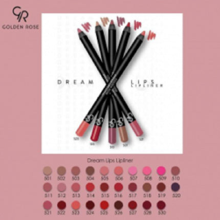 Creion contur buze Golden Rose Dream Lips Lipliner 526 Burgundy Matte 3.8g