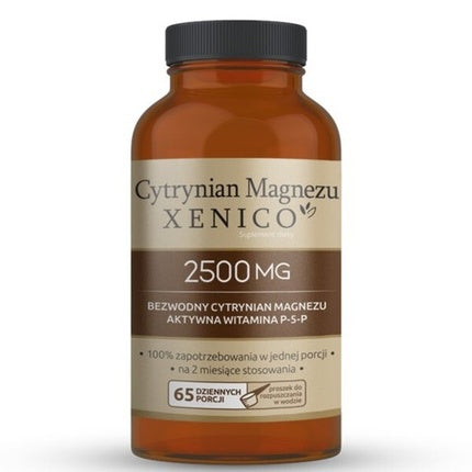 Xenico Magnesium Citrate, 165g, Bej, Sticlă