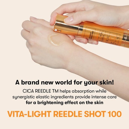 Serum cu Vitamina C, Vt Cosmetics Vita-Light Reedle Shot 100, 50 ml, ambalaj auriu