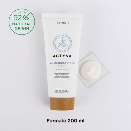 Mască păr, Kemon, Actyva Nutrizione Ricca, alb, 200ml