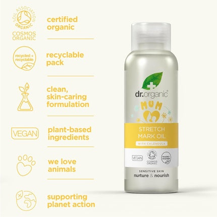 Ulei pentru corp, Dr Organic, cu gălbenele, 100ml