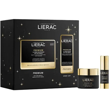 Set crema față și ochi Lierac Premium, Anti-Aging, Black & Gold