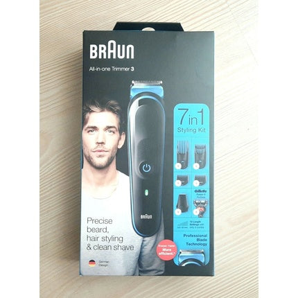 Set de îngrijire păr, Braun MGK3245, 7 în 1, negru-albastru, cu accesorii