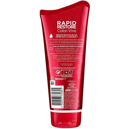 Condiționator intensiv pentru păr colorat, L'Oréal Paris, Elseve Color-Vive Rapid Restore, 180 ml