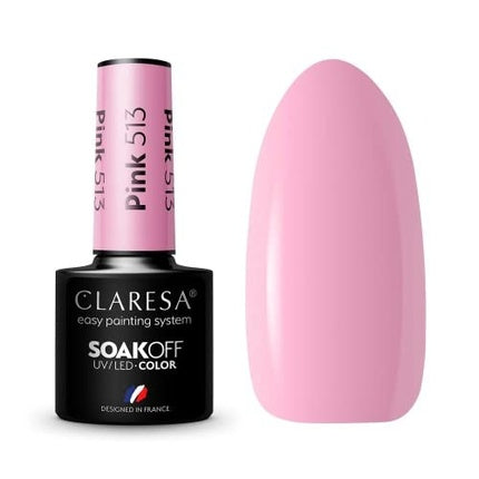 Lac de unghii UV, Claresa, 513, roz, 5ml