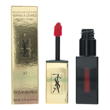 Yves Saint Laurent Vernis à Lèvres Rouge Pur Couture 47 Carmin Tag 6ml
