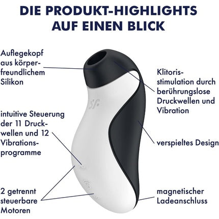Vibrator electric Satisfyer Orca, 11.5cm, impermeabil