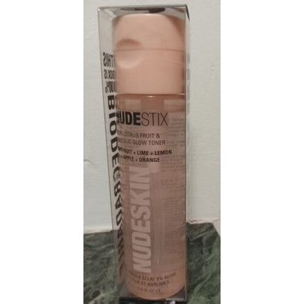 Toner Glow, Nudestix, Nudeskin 5% Citrus Fruit and Glycolic Glow Toner, 3oz, ambalaj carton roz