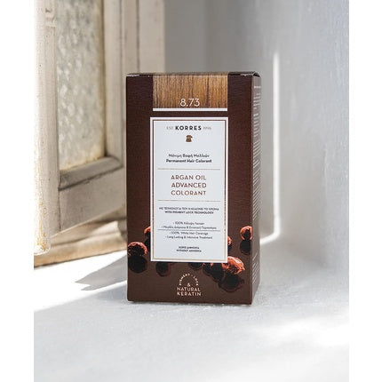 Vopsea de păr, Korres, Argan Oil, caramel auriu