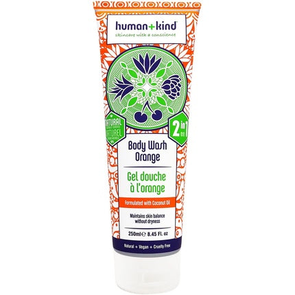 Gel de duș Human+Kind Orange Body Wash 2 în 1 cu ulei de cocos, 250 ml