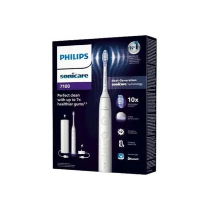 Periuță de dinți electrică Philips Sonicare 7100 albă cu 12 setări de periaj