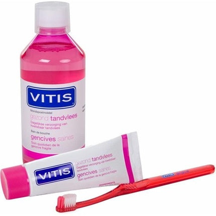 Clătire gură Vitis Healthy Gums, 572ml, roz