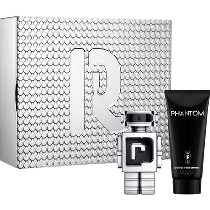 Set Parfum Rabanne Phantom pentru bărbați, cadou argintiu