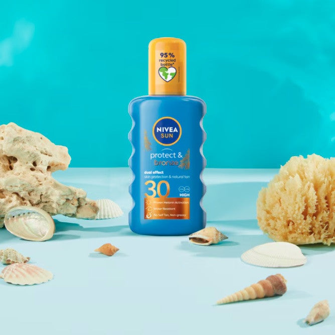 Nivea Sun Protect & Bronze cu SPF 30 - spray cu protectie solara pentru bronzare – 200 ml