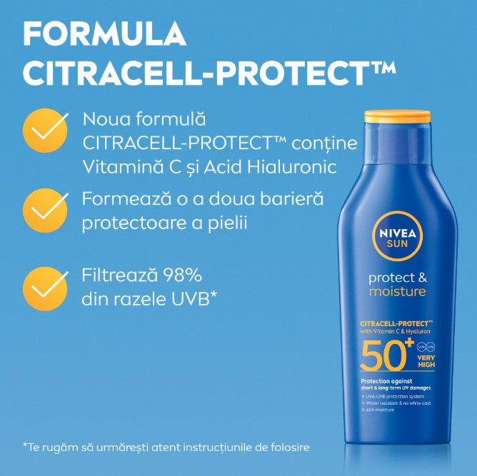 Nivea Sun Protect & Moisture cu SPF 50 - lotiune hidratanta – 200 ml