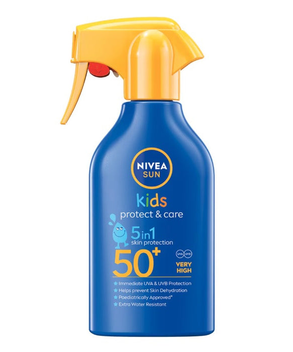 Nivea Sun Babies & Kids Protect & Care - spray colorat de protectie solara pentru copii cu pulverizator, SPF 50 -  270 ml