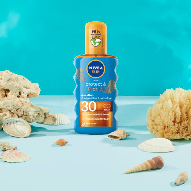 Nivea Sun Protect & Bronze – ulei - spray cu protectie solara pentru bronzare, SPF 30 - 200 ml