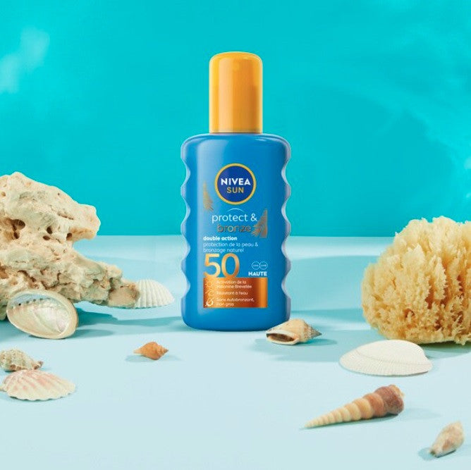 Nivea Sun Protect & Bronze - spray cu protectie solara si bronzare, SPF 50 - 200 ml