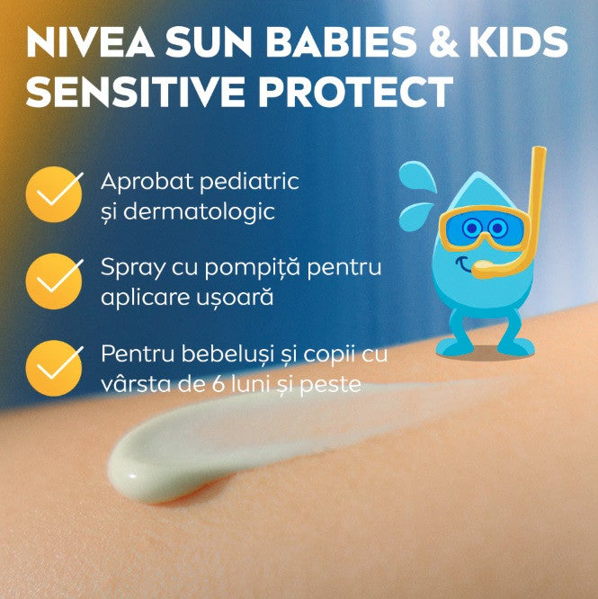 Nivea Sun Babies & Kids - spray cu protectie solara, SPF 50+ - 270ml