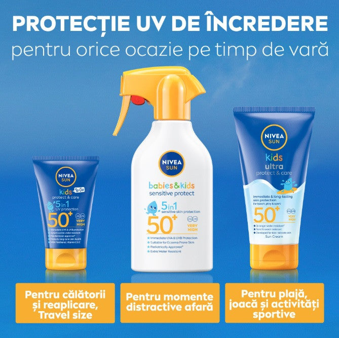 Nivea Sun Babies & Kids - spray cu protectie solara, SPF 50+ - 270ml