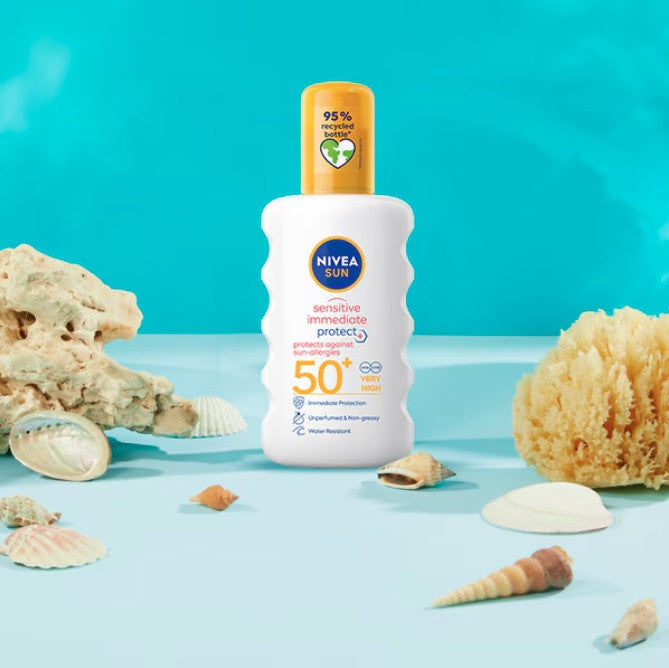 Nivea Sun Sensitive Immediate Protect - spray de protectie imediata impotriva alergiilor solare, SPF 50+ - 200 ml