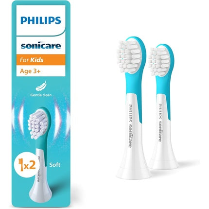 Perii de dinți Philips Sonicare pentru copii, set 2 bucăți, 3+ ani, albastru și alb